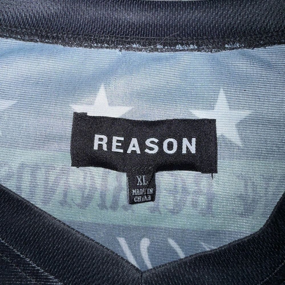 Reason Men's Black and Green 'Paid' Graphic Jersey Size XL - Picture 2 of 11
